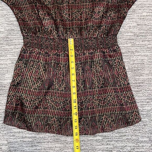 FRAME Party Paisley Metallic Silk Long Sleeve Minidress Large - Picture 12 of 16